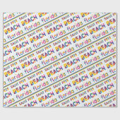 Saint Pete Beach, Florida. Kleurig tekstpatroon Cadeaupapier (Vlak)