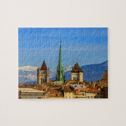 Saint Peter cathedral, Genève, Zwitserland Legpuzzel (Horizontaal)