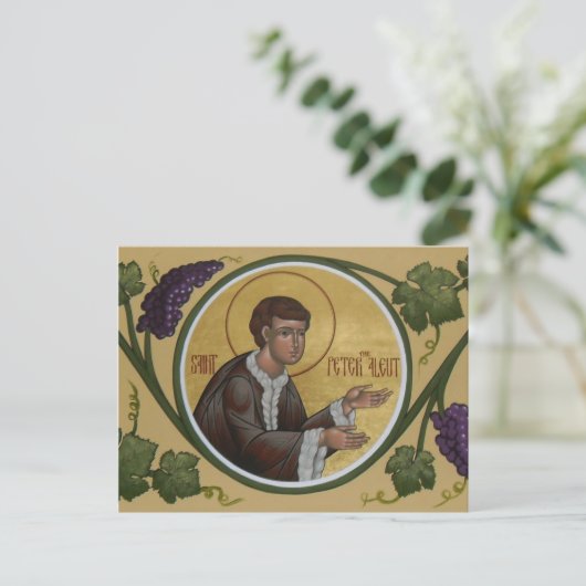 Saint Peter de Aleut Prayer Card Briefkaart (Staand voorkant)