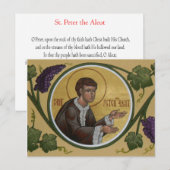 Saint Peter de Aleut Prayer Card Briefkaart (Voorkant / Achterkant)