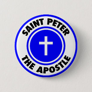 Saint Peter de Apostle Ronde Button 5,7 Cm