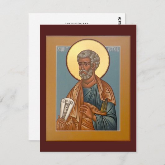 Saint Peter Prayer Card Briefkaart (Voorkant / Achterkant)