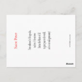 Saint Peter Prayer Card Briefkaart (Achterkant)
