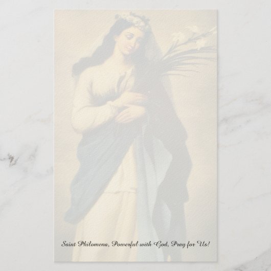 Saint Philomena Briefpapier (Voorkant)