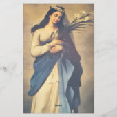 Saint Philomena Briefpapier (Achterkant)