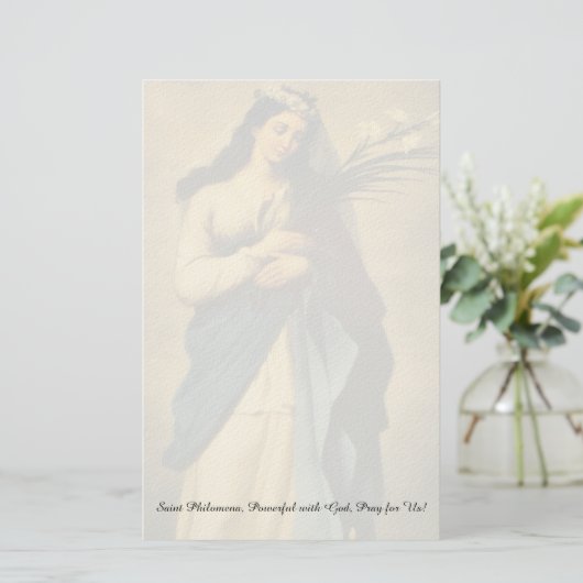 Saint Philomena Briefpapier (Staand voorkant)