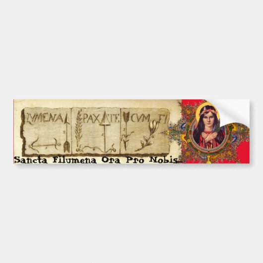 Saint Philomena Bumpersticker (Voorkant)