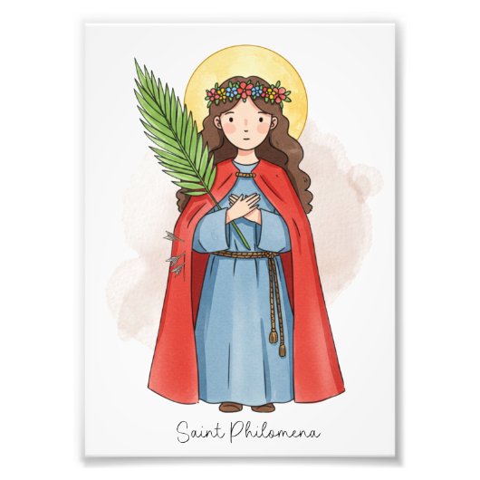 Saint Philomena, Catholic Photo Print Foto Afdruk (Voorkant)