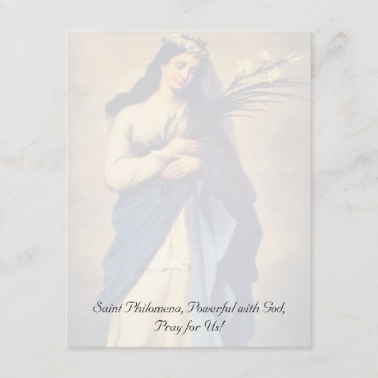Saint Philomena Inspirational card (Voorkant)