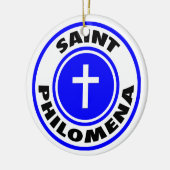 Saint Philomena Keramisch Ornament (Links)