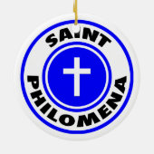 Saint Philomena Keramisch Ornament (Achterkant)
