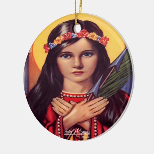 Saint Philomena Keramisch Ornament (Links)