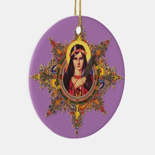 Saint Philomena Keramisch Ornament (Rechts)