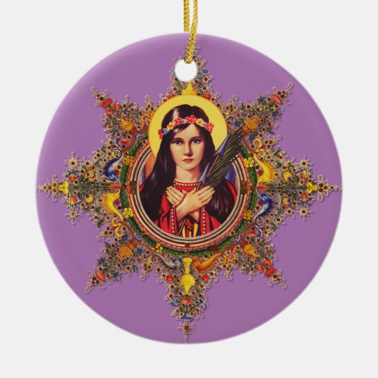 Saint Philomena Keramisch Ornament (Voorkant)