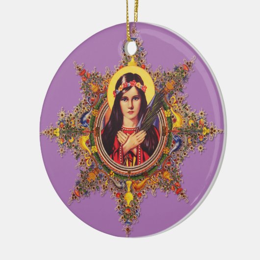 Saint Philomena Keramisch Ornament (Links)