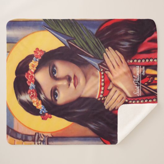 Saint Philomena Sherpa Deken (Voorkant (horizontaal))