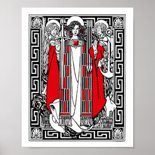 Saint Philomena vergezeld van Angels Poster
