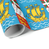 Saint Pierre en Miquelon Flag Cadeaupapier (Rol Hoek)