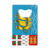 Saint Pierre en Miquelon Flag Creditkaart Flessenopener (Voorkant)