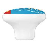 Saint Pierre en Miquelon Flag Keramische Knop (Zijkant)