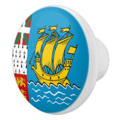 Saint Pierre en Miquelon Flag Keramische Knop (Rechts)