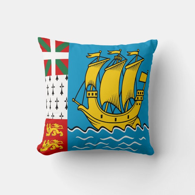 Saint Pierre en Miquelon Flag Kussen (Voorkant)