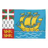 Saint Pierre en Miquelon Flag Kussensloop (Achterkant)