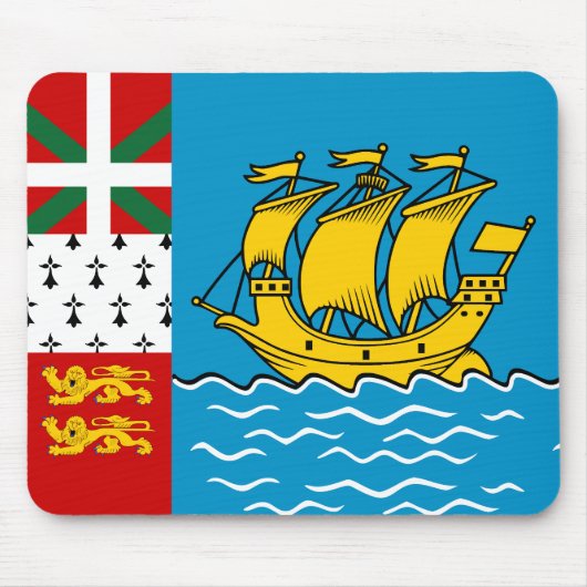 Saint Pierre en Miquelon Flag Muismat (Voorkant)
