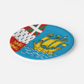 Saint Pierre en Miquelon Flag Papieren Bordje (Gekanteld)