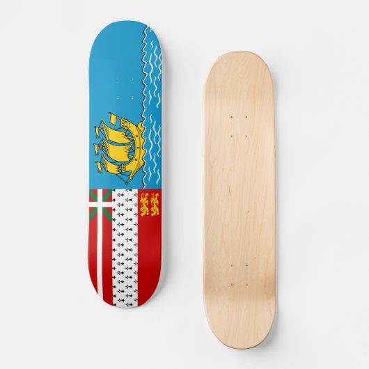 Saint Pierre en Miquelon Flag Persoonlijk Skateboard (Voorkant)