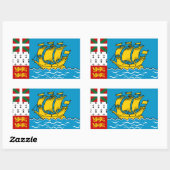 Saint Pierre en Miquelon Flag Rechthoekige Sticker (Vel)