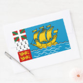 Saint Pierre en Miquelon Flag Rechthoekige Sticker (Envelop)