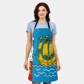 Saint Pierre en Miquelon Flag Schort (Gedragen)