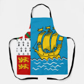 Saint Pierre en Miquelon Flag Schort (Voorkant)