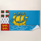 Saint Pierre en Miquelon Flag Strandlaken (Voorkant)
