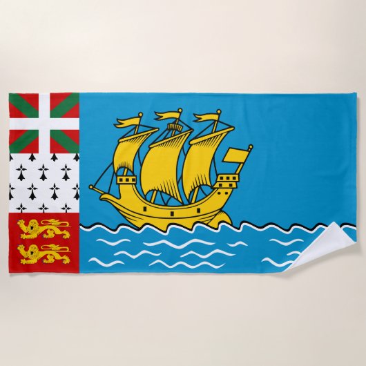 Saint Pierre en Miquelon Flag Strandlaken (Voorkant)