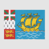 Saint Pierre en Miquelon Flag Tissuepapier (Voorkant)