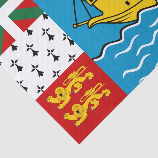 Saint Pierre en Miquelon Flag Tissuepapier (Detail)
