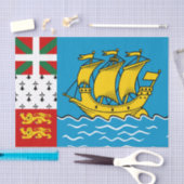 Saint Pierre en Miquelon Flag Tissuepapier (Craft)