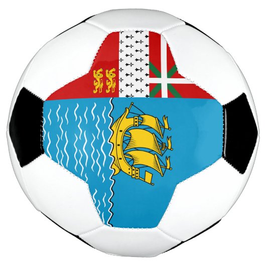 Saint Pierre en Miquelon Flag Voetbal (Gedraaid)
