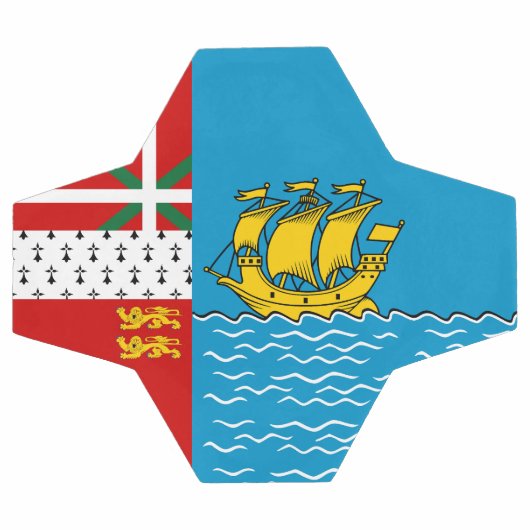 Saint Pierre en Miquelon Flag Voetbal (Enkel)