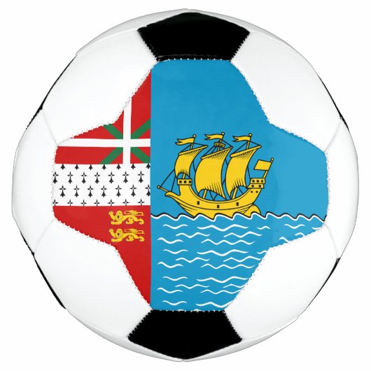 Saint Pierre en Miquelon Flag Voetbal (Voorkant)