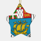 Saint-Pierre en Miquelon (Frankrijk) Wapenstoofpot Keramisch Ornament (Links)