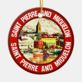 Saint-Pierre en Miquelon Keramisch Ornament (Voorkant)