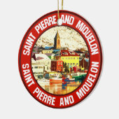 Saint-Pierre en Miquelon Keramisch Ornament (Links)
