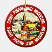 Saint-Pierre en Miquelon Keramisch Ornament (Achterkant)