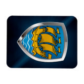 Saint-Pierre en Miquelon Metallic Emblem Magneet (Horizontaal)