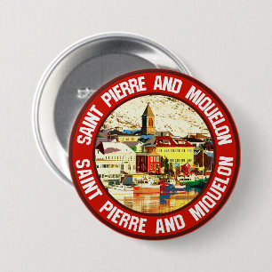 Saint-Pierre en Miquelon Ronde Button 7,6 Cm
