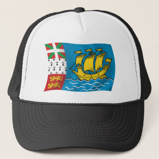 Saint Pierre en Miquelon Vlag Hoed Trucker Pet