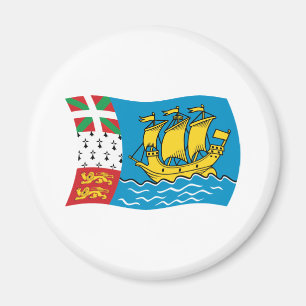 Saint Pierre en Miquelon Vlag Magneet
